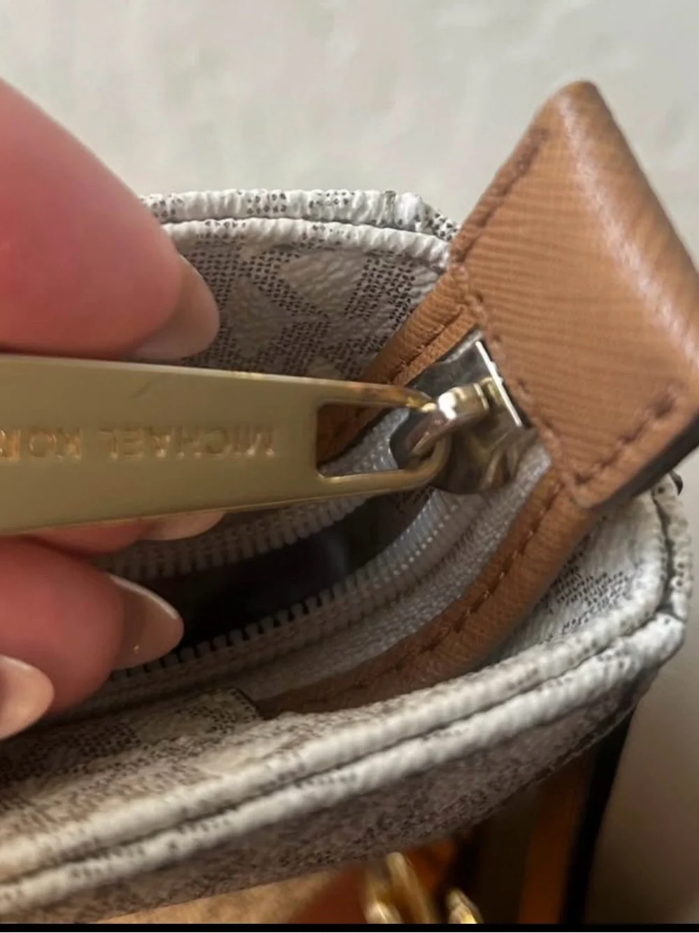 MICHAEL KORS Beige Logo Tote